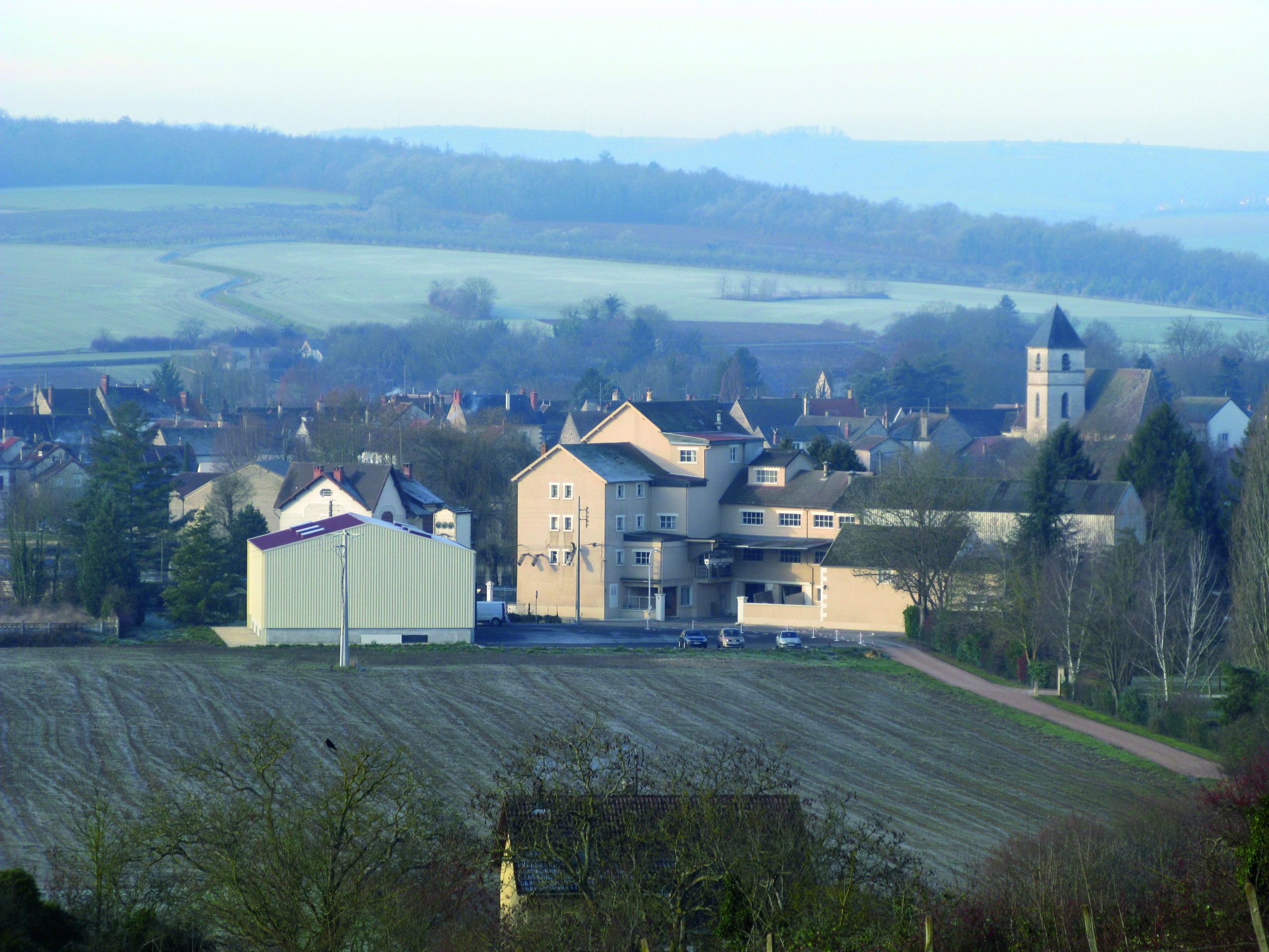Vue aérienne des Moulins de Vincelottes